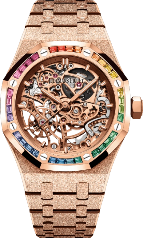 Audemars Piguet,Royal Oak 37mm,37mm,Pink Gold,Skeleton,Automatic,Double Balance,15468OR,15468OR.YG.1259OR.01