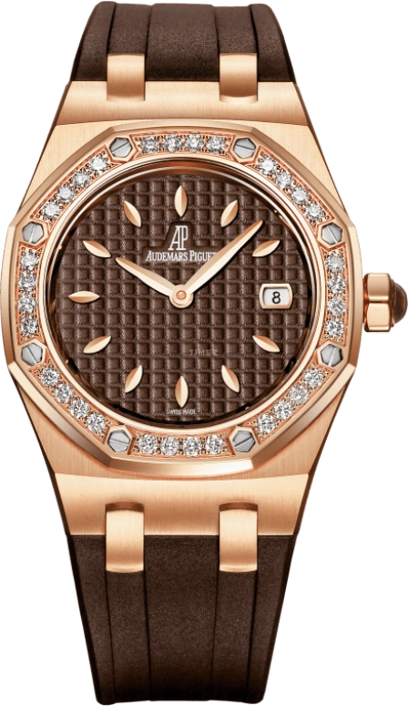 Audemars Piguet,Royal Oak 33mm,33mm,Rose Gold,Brown,Quartz,Day,In-house Caliber,67621OR,67621OR.ZZ.D080CA.01