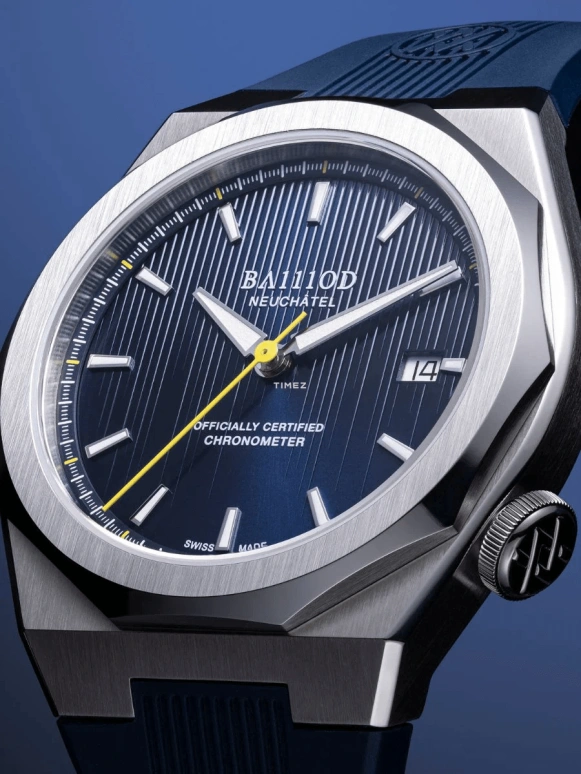BA111OD,Chapter 7 40mm,40mm,Stainless Steel,Blue,Automatic,Day,38hours,Chapter 7 Chronometer Absolute Blue rubber strap