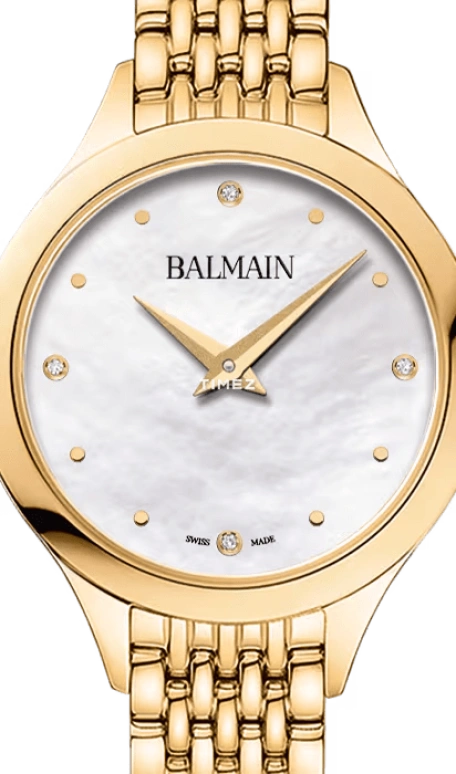 巴尔曼,Balmain de Balmain 29毫米,29毫米,精钢,白色,石英,26280小时,蓝宝石,水晶玻璃,B3910,B3910.33.85