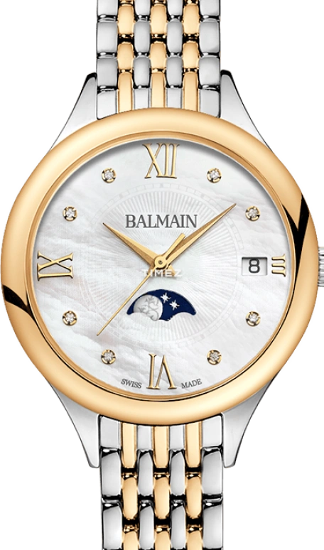 巴尔曼,Balmain de Balmain 31毫米,31毫米,精钢,银白色,石英,月相,日历,B4912,B4912.39.85