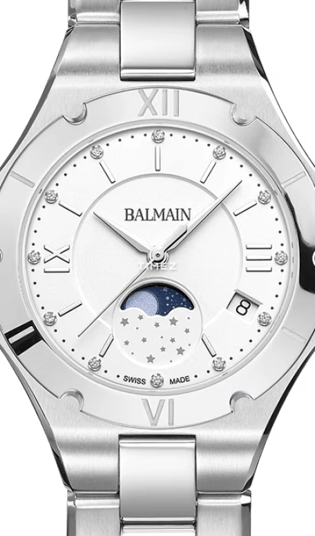 Balmain,Be Balmain 33mm,33mm,Stainless Steel,Silver White,Quartz,Moonphase,Day,B4591,B4591.33.22