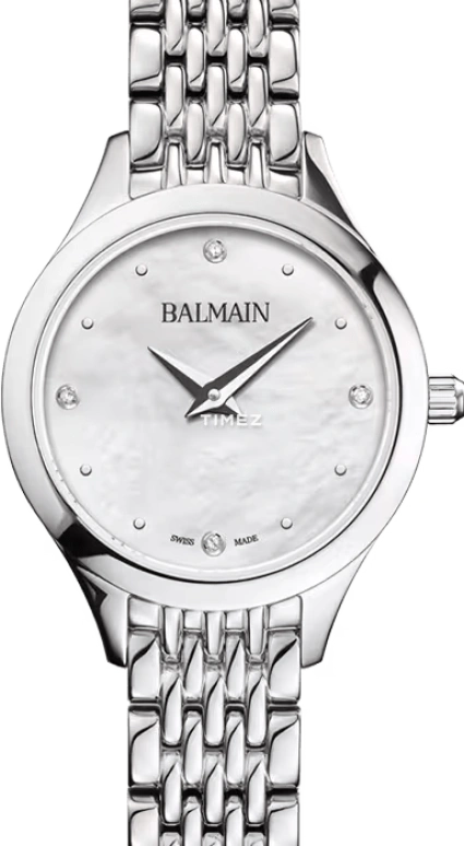 巴尔曼,Balmain de Balmain 25毫米,25毫米,精钢,银白色,石英,蓝宝石,水晶玻璃,圆形,B4931,B4931.33.85