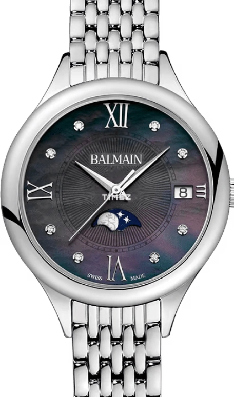 巴尔曼,Balmain de Balmain 31毫米,31毫米,精钢,黑色,石英,月相,日历,B4911,B4911.33.65