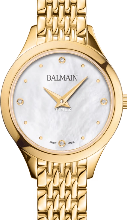 巴尔曼,Balmain de Balmain 25毫米,25毫米,精钢,白色,石英,蓝宝石,水晶玻璃,圆形,B4930,B4930.33.85