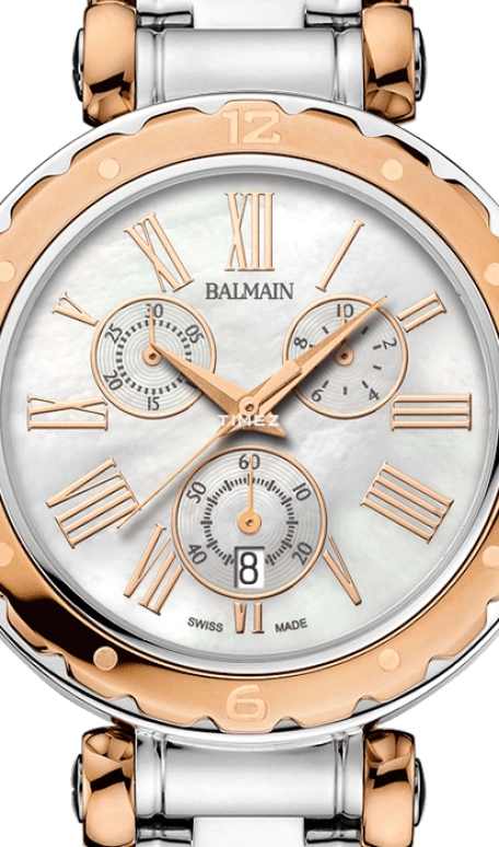 巴尔曼,Balmainia 38毫米,38毫米,精钢,银白色,石英,计时,日历,B5638,B5638.33.82
