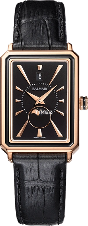 Balmain,Eirini 28x37mm,28x37mm,Stainless Steel,Black,Quartz,Moonphase,Day,B4419,B4419.32.65
