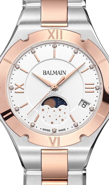 巴尔曼,Be Balmain 33毫米,33毫米,精钢,白色,石英,月相,日历,B4598,B4598.33.22