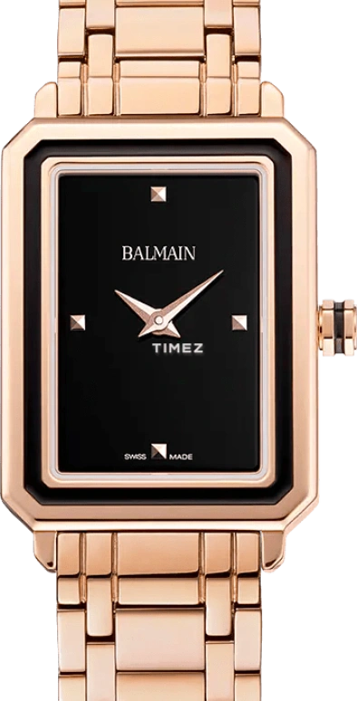 Balmain,Eirini 25x33mm,25x33mm,Stainless Steel,Black,Quartz,26280hours,Sapphire,Crystal Glass,B4399,B4399.33.66