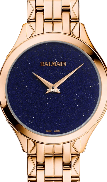 巴尔曼,Balmain Flamea 34毫米,34毫米,精钢,蓝色,石英,蓝宝石,水晶玻璃,圆形,B4799,B4799.33.98