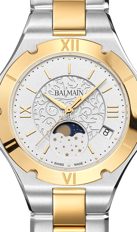 巴尔曼,Be Balmain 33毫米,33毫米,精钢,银白色,石英,月相,日历,B4592,B4592.39.12