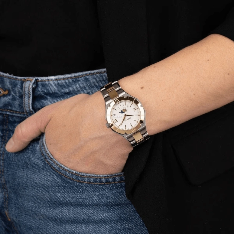 Balmain,Be Balmain 33mm,33mm,Stainless Steel,White,Quartz,Moonphase,Day,B4592,B4592.39.22