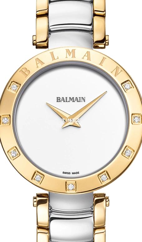 巴尔曼,Balmainia 33毫米,33毫米,精钢,白色,石英,蓝宝石,水晶玻璃,圆形,B4254,B4254.39.25