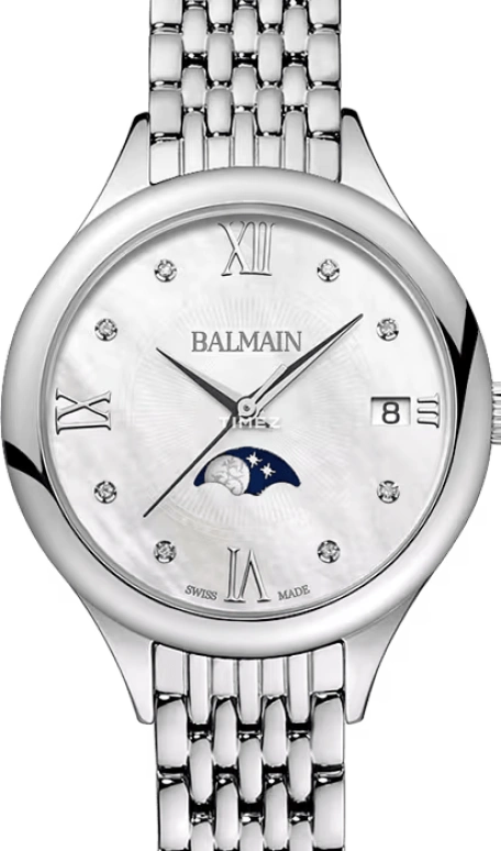 巴尔曼,Balmain de Balmain 31毫米,31毫米,精钢,银白色,石英,月相,日历,B4911,B4911.33.85