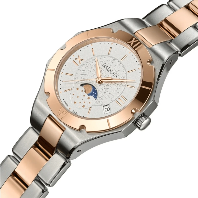 Balmain,Be Balmain 33mm,33mm,Stainless Steel,Silver,Quartz,Moonphase,Day,B4598,B4598.33.12