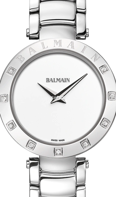 巴尔曼,Balmainia 33毫米,33毫米,精钢,白色,石英,蓝宝石,水晶玻璃,圆形,B4255,B4255.33.25