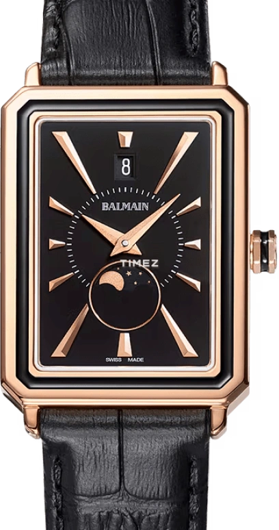 Balmain,Eirini 28x37mm,28x37mm,Stainless Steel,Black,Quartz,Moonphase,Day,B4419,B4419.32.65