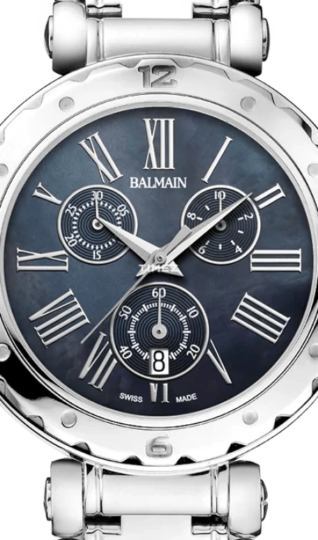 巴尔曼,Balmainia 38毫米,38毫米,精钢,黑色,石英,计时,日历,B5631,B5631.33.62