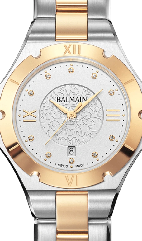 巴尔曼,Be Balmain 31毫米,31毫米,精钢,银色,石英,日历,蓝宝石,水晶玻璃,B4992,B4992.39.12