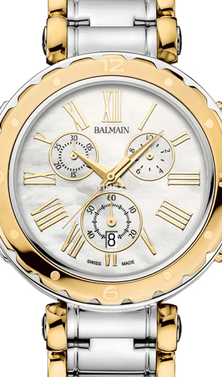 巴尔曼,Balmainia 38毫米,38毫米,精钢,米色,石英,计时,日历,B5632,B5632.39.82