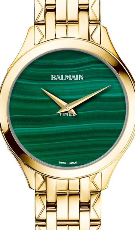 巴尔曼,Balmain Flamea 34毫米,34毫米,精钢,绿色,石英,蓝宝石,水晶玻璃,圆形,B4790,B4790.33.75