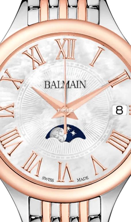 巴尔曼,Balmain de Balmain 31毫米,31毫米,精钢,银白色,石英,月相,日历,B4918,B4918.33.82