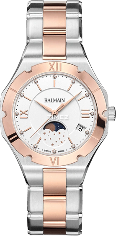 巴尔曼,Be Balmain 33毫米,33毫米,精钢,白色,石英,月相,日历,B4598,B4598.33.22
