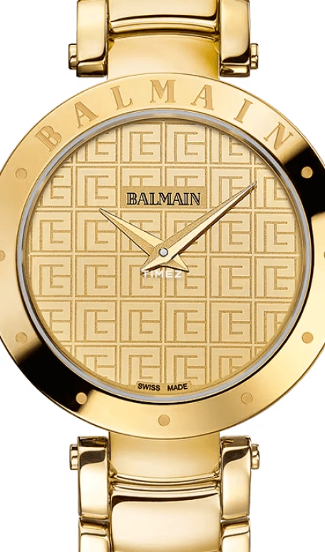 巴尔曼,Balmainia 33毫米,33毫米,精钢,黄金色,石英,蓝宝石,水晶玻璃,圆形,B4250,B4250.33.27