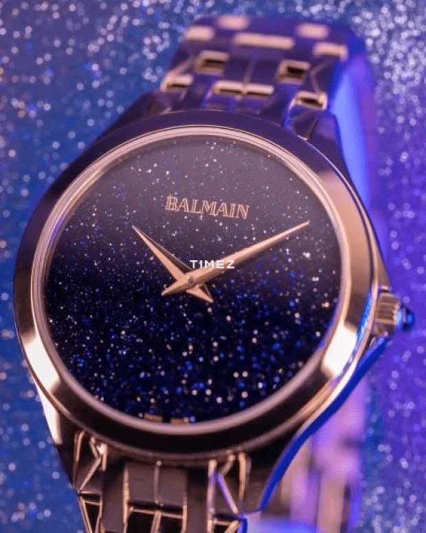 巴尔曼,Balmain Flamea 34毫米,34毫米,精钢,蓝色,石英,蓝宝石,水晶玻璃,圆形,B4799,B4799.33.98