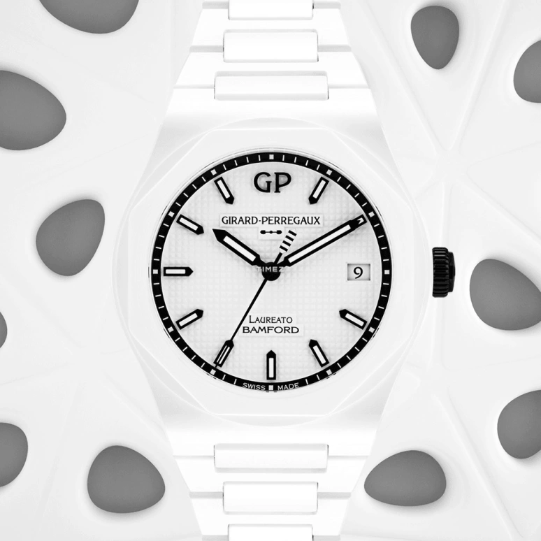 Bamford Watch Department,其它 38毫米,38毫米,陶瓷,白色,自动上弦,日历,46小时,BWD,BWD-COL-GP-LA-GHOST-C