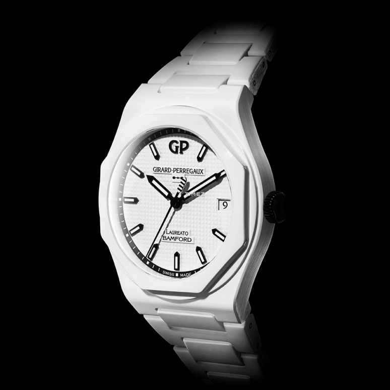 Bamford Watch Department,其它 38毫米,38毫米,陶瓷,白色,自动上弦,日历,46小时,BWD,BWD-COL-GP-LA-GHOST-C
