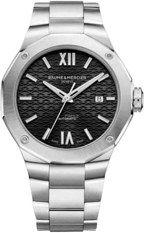 Baume & Mercier,Riviera 42mm,42mm,Stainless Steel,Black,Automatic,Date,38hours,10621