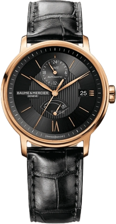 Baume & Mercier,Classima 39mm,39mm,Rose Gold,Black,Automatic,Power Reserve Indicator,Big Date,10040