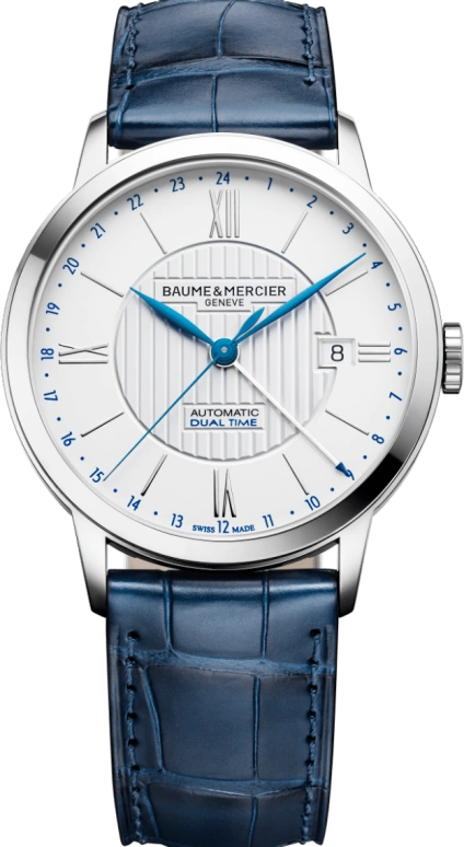 Baume & Mercier,Classima 40mm,40mm,Stainless Steel,White,Automatic,Date,42hours,10272