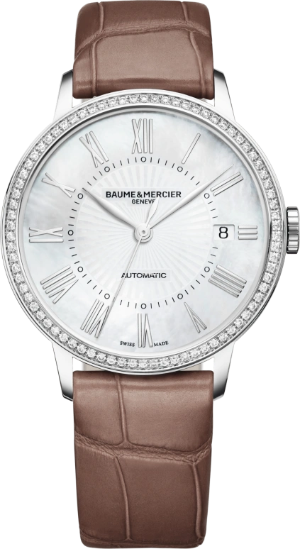 Baume & Mercier,Classima 42mm,42mm,Stainless Steel,White,Automatic,Day,38hours,10222