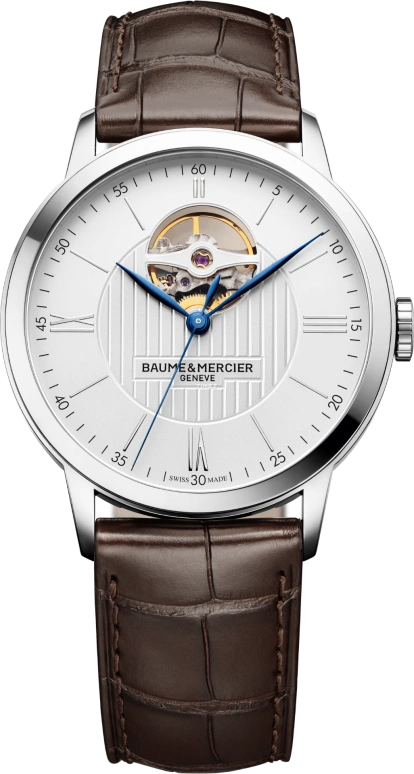 Baume & Mercier,Classima 40mm,40mm,Stainless Steel,Silver White,Automatic,Sapphire,Crystal Glass,Round,10274