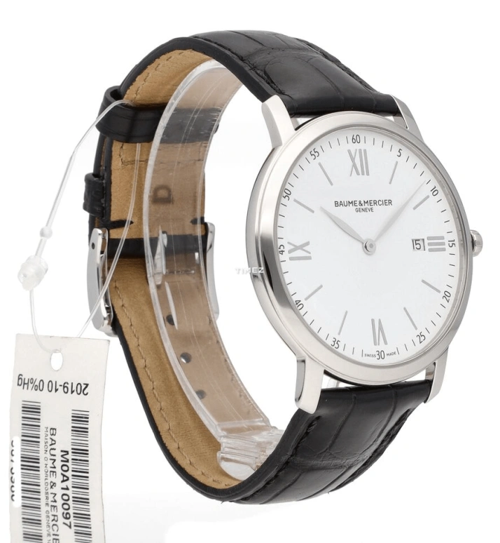 Baume & Mercier,Classima 39mm,39mm,Stainless Steel,White,Quartz,Day,26280hours,10097