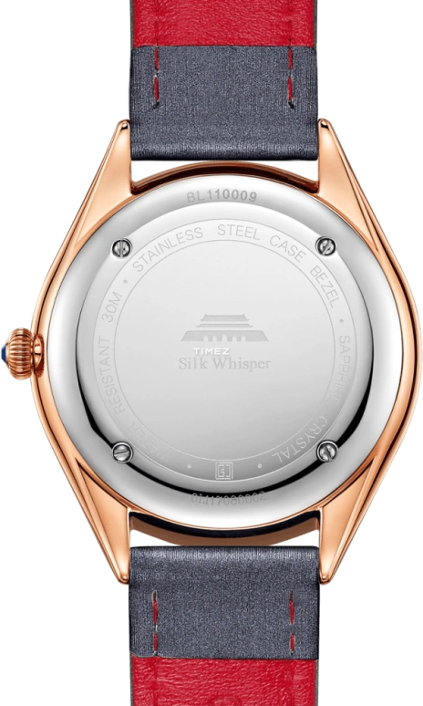 Beijing Watch,Silk Whisper 38mm,38mm,Stainless Steel,Rose Gold,Silver,Grey,Quartz,Sapphire,Round,BL110009