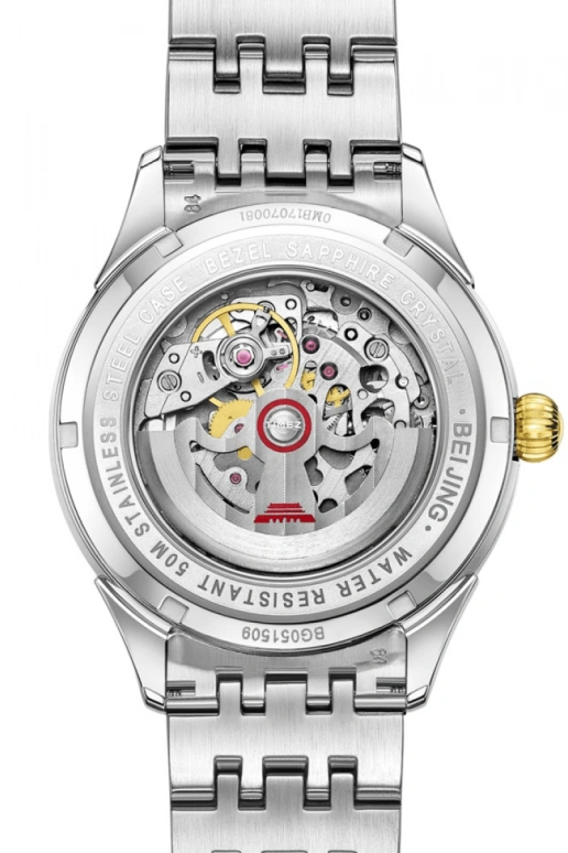 Beijing Watch,Classic 40mm,40mm,Stainless Steel,Silver,Grey,Automatic,Day,Sapphire,BG051509