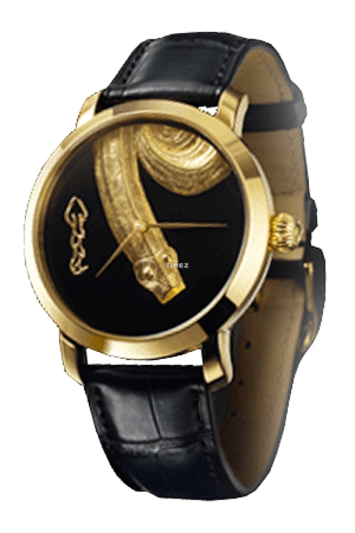 Beijing Watch,Enamel 40mm,40mm,Yellow Gold,Black,Handwound,Sapphire,Crystal Glass,Round,BF019200906Y