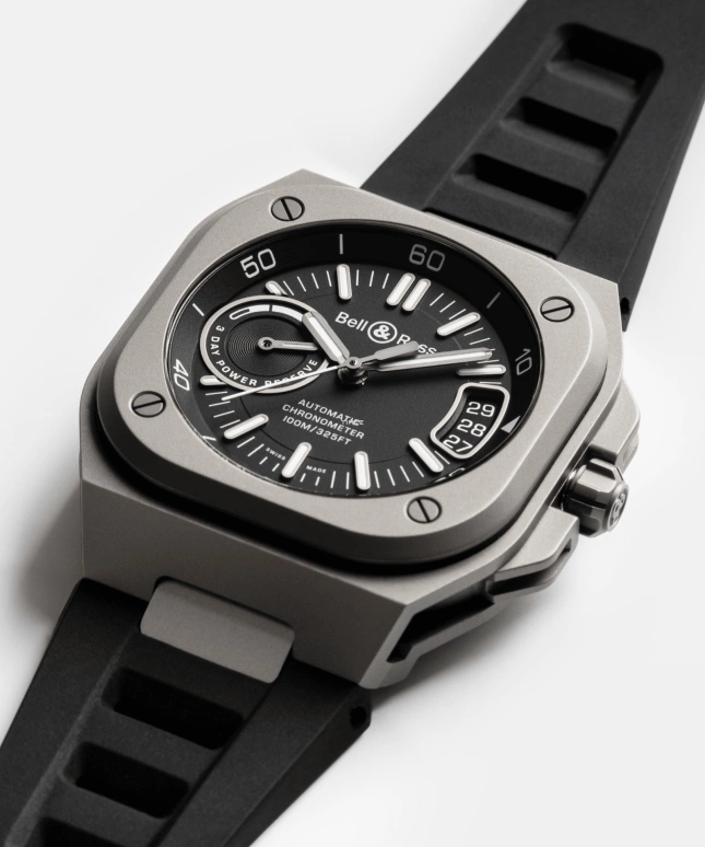 Bell & Ross,Urban 41mm,41mm,Titanium,Black,Automatic,Day,Power Reserve Indicator,BRX5R,BRX5R-BL-TISRB