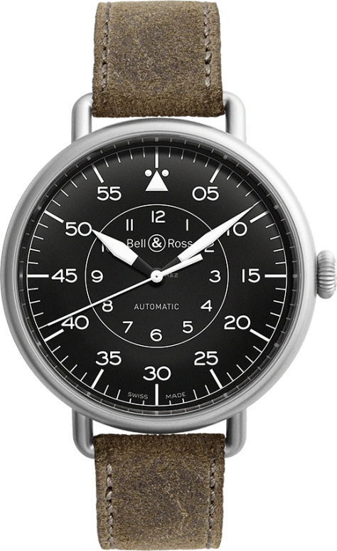 Bell & Ross,Vintage 45mm,45mm,Stainless Steel,Black,Automatic,Date,Power Reserve Indicator,BRWW192,BRWW192-MIL/SCA