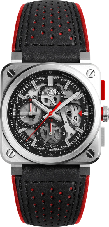 Bell & Ross,Instruments 42mm,42mm,Stainless Steel,Skeleton,Automatic,Chronograph,Date,Hollow Out,BR0394,BR0394-SC/SCA