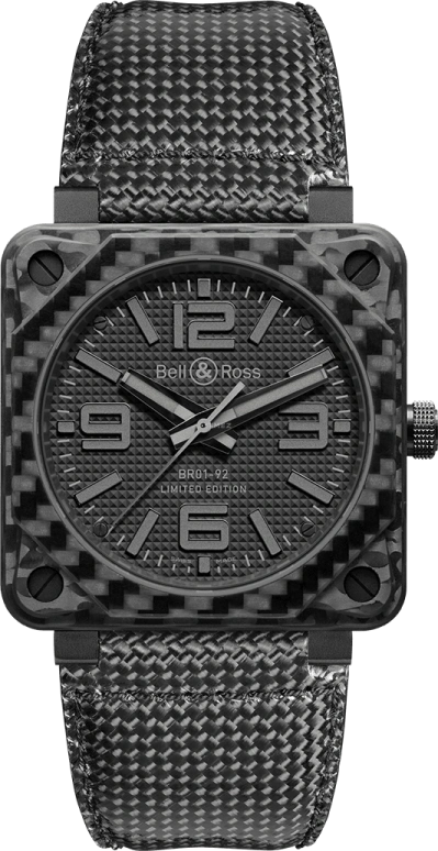 Bell & Ross,Instruments 46mm,46mm,Carbon,Stainless Steel,Black,Automatic,Date,Power Reserve Indicator,BR0192,BR0192-CA-FIBER-PH