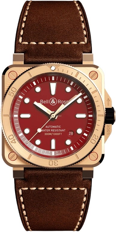 Bell & Ross,Instruments 42mm,42mm,Bronze,Red,Automatic,Date,Hollow Out,BR0392,BR0392-D-RD-BR/SCA