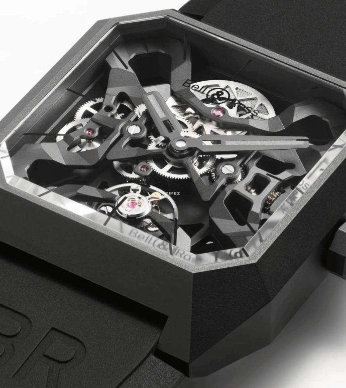 Bell & Ross,Instruments 42mm,42mm,Ceramic,Black,Skeleton,Automatic,Skeleton,Sapphire,Crystal Glass,BR03,BR03-CYBER-CE