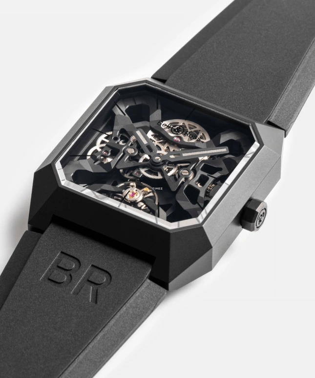 Bell & Ross,Instruments 42mm,42mm,Ceramic,Black,Skeleton,Automatic,Skeleton,Sapphire,Crystal Glass,BR03,BR03-CYBER-CE