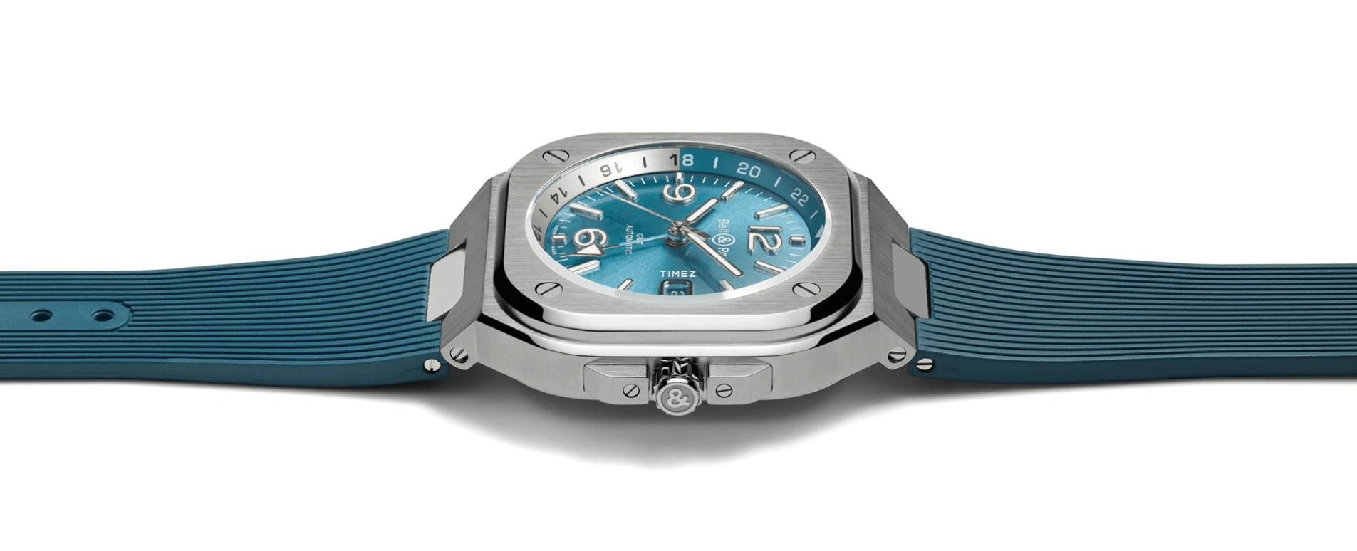 Bell & Ross,Urban 41mm,41mm,Stainless Steel,Sky Blue,Automatic,Day,Dule Time,BR05G,BR05G-PB-ST/SRB