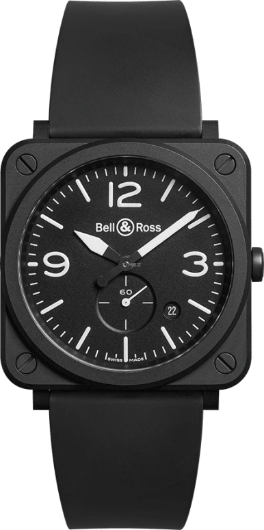 Bell & Ross,Instruments 39mm,39mm,Ceramic,Black,Quartz,Date,26280hours,BRS,BRS-BL-CEM