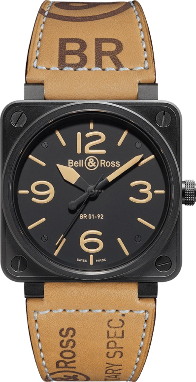 Bell & Ross,Instruments 46mm,46mm,Stainless Steel,Black,Automatic,42hours,Sapphire,BR0192,BR0192-HERITAGE